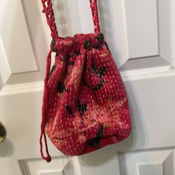 Free People Velvet Moon Crossbody Bag Satchel Red - Picture 12 of 13
